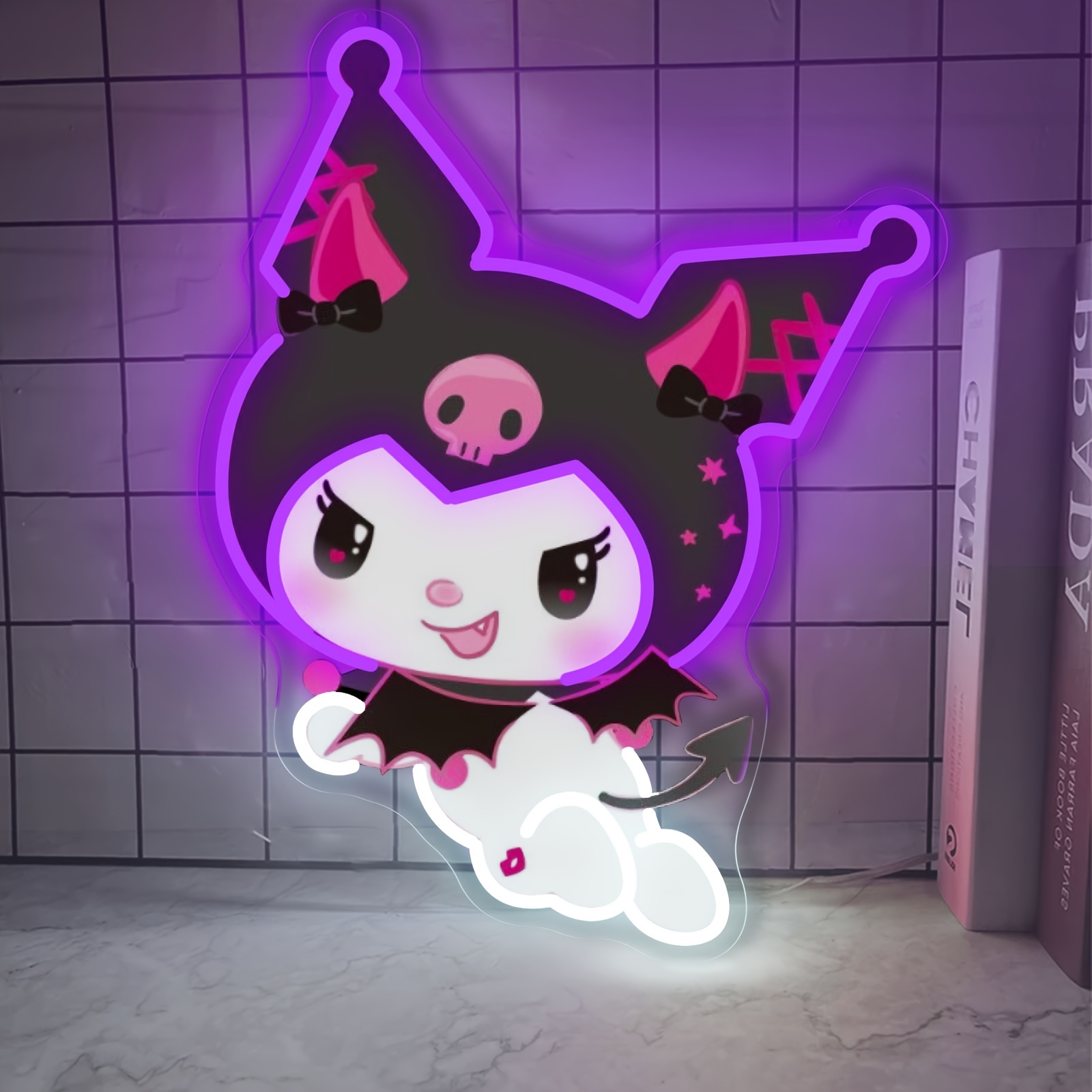 Gaming Accessories Decor - Kuromi LED Neon Sign Purple Glow