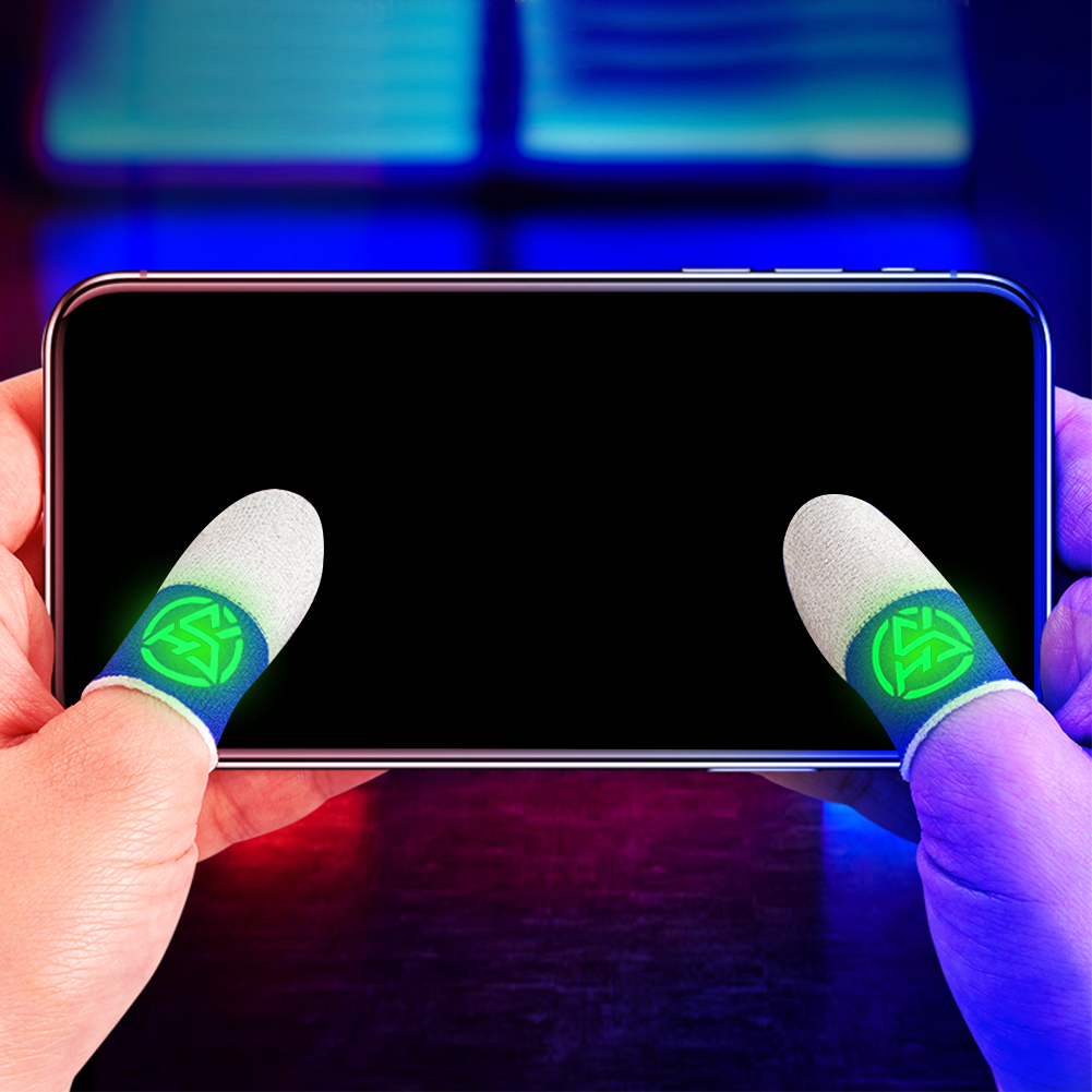 Gaming Accessories For Your Phone - Finger Thumb Gloves Breathable Nightlight Finger