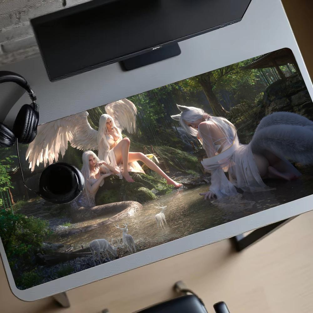 Forest girl Gaming Mats Extend - مراجعة Gaming Accessories Pc Setup وسعره