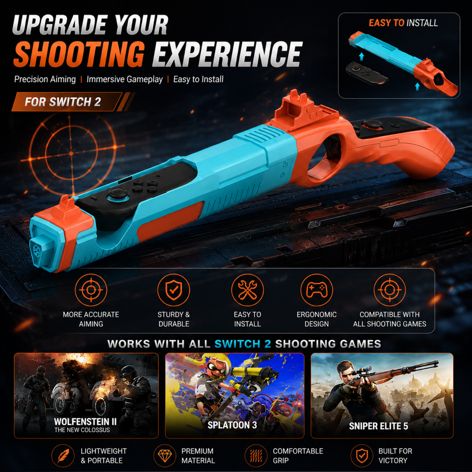 For Shooting Gun Controller fo - مراجعة Japanese Gaming Accessories وسعره
