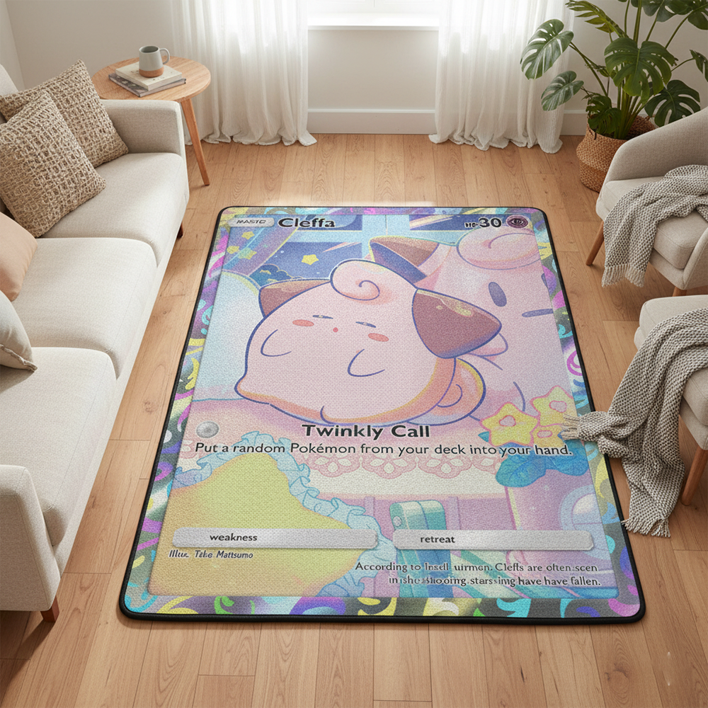 Pokemon Cleffa Anime Rug Kawai - مراجعة Gaming Accessories Decor وسعره