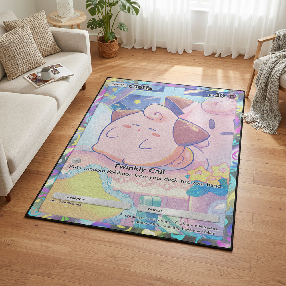 Pokemon Cleffa Anime Rug Kawai - مراجعة Gaming Accessories Decor وسعره