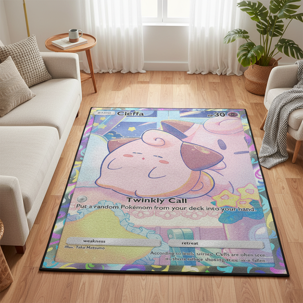 Pokemon Cleffa Anime Rug Kawai - مراجعة Gaming Accessories Decor وسعره