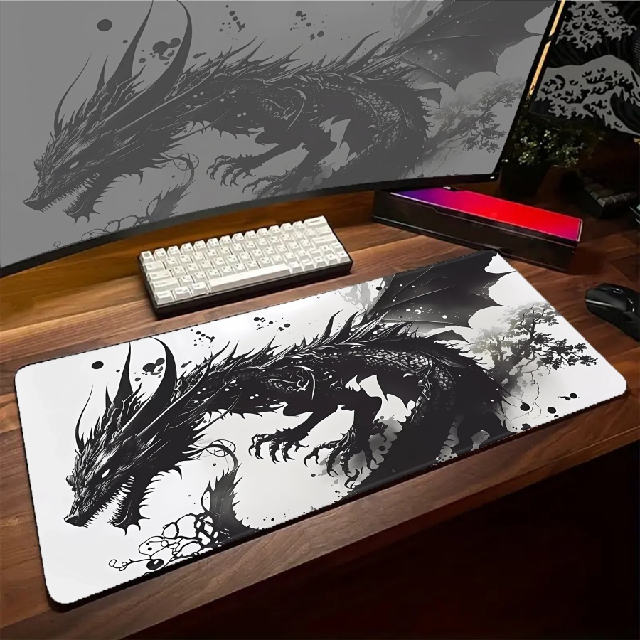 Mousepad Large Kawaii Dragon M - مراجعة Gaming Accessories Pc Setup وسعره