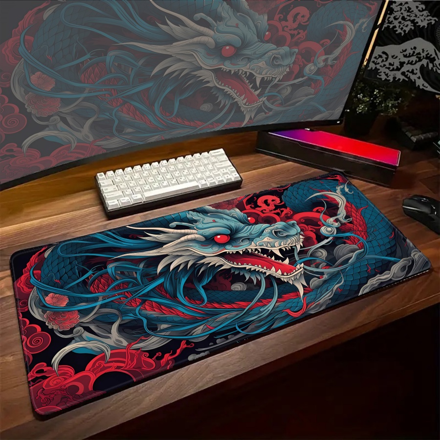 Mousepad Large Kawaii Dragon M - مراجعة Gaming Accessories Pc Setup وسعره