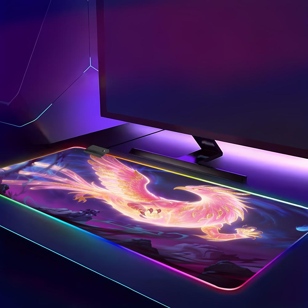 RGB LED Blue Dragon Mouse Pad  - مراجعة Gaming Accessories Pc Setup وسعره