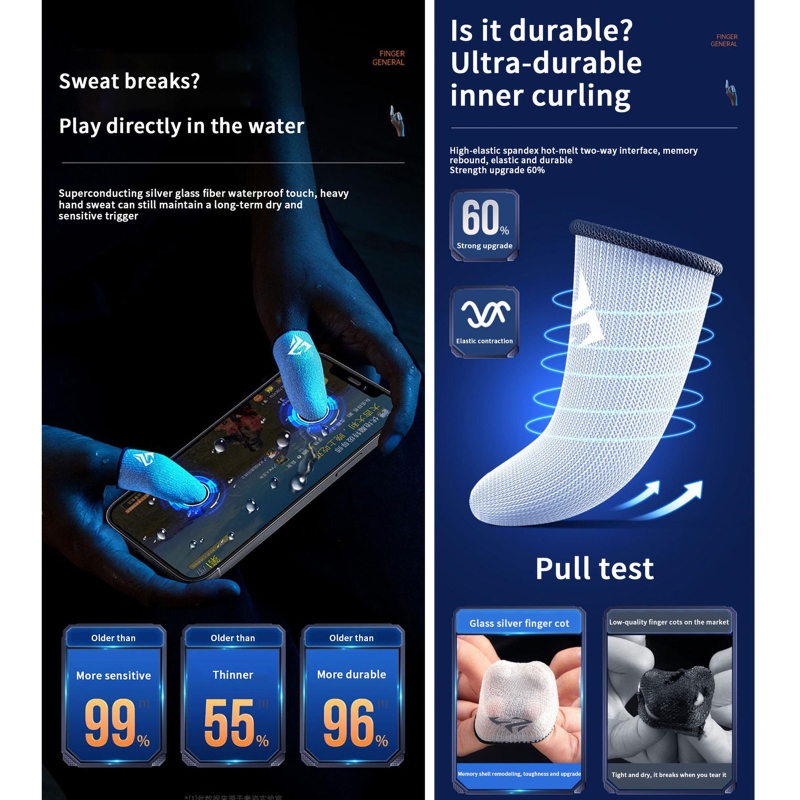 1 Pair Gamer Finger Sleeves Sw - مراجعة Gaming Accessories For Your Phone وسعره