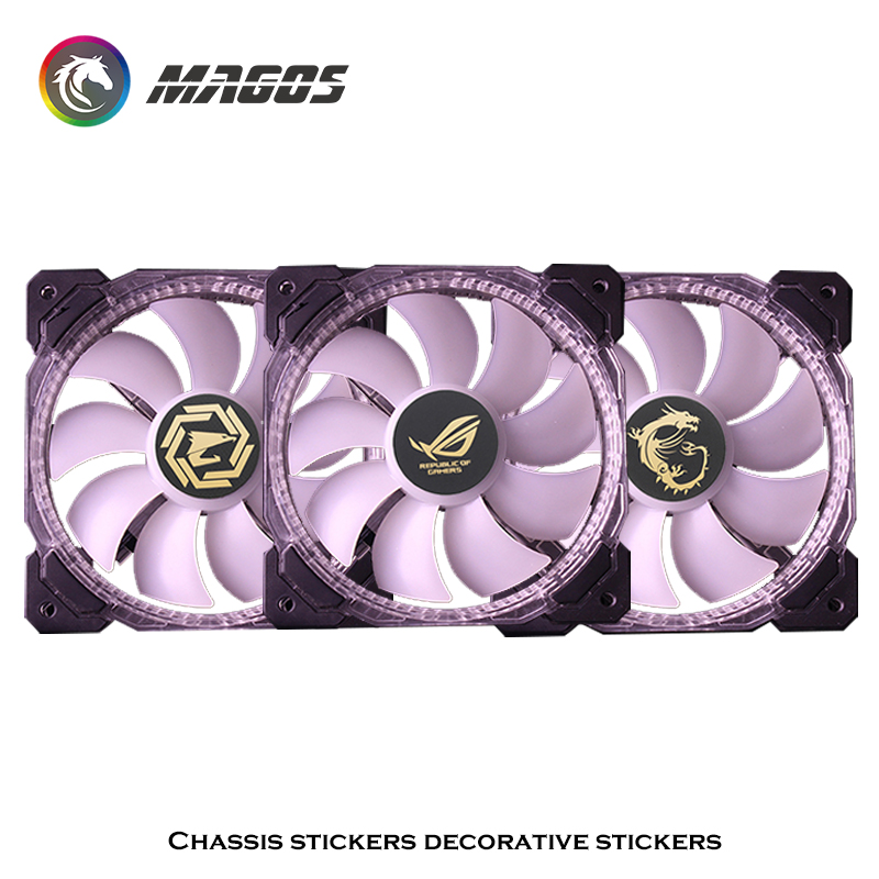 Computer Case Fan Metal Sticke - مراجعة Gaming Accessories Decor وسعره