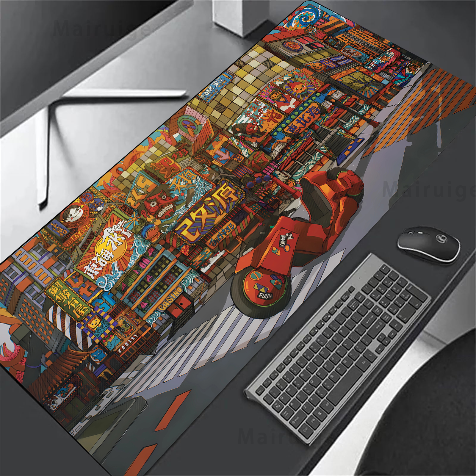 Large Mouse Pad Japanese Stree - مراجعة Gaming Accessories Pc Setup وسعره