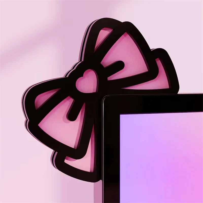 Kawaii Pink Acrylic Bow Monito - مراجعة Gaming Accessories Pc Setup وسعره
