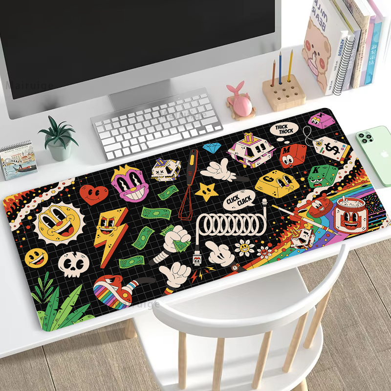 Graffiti Mausepad Office Rug D - مراجعة Gaming Accessories Pc Setup وسعره