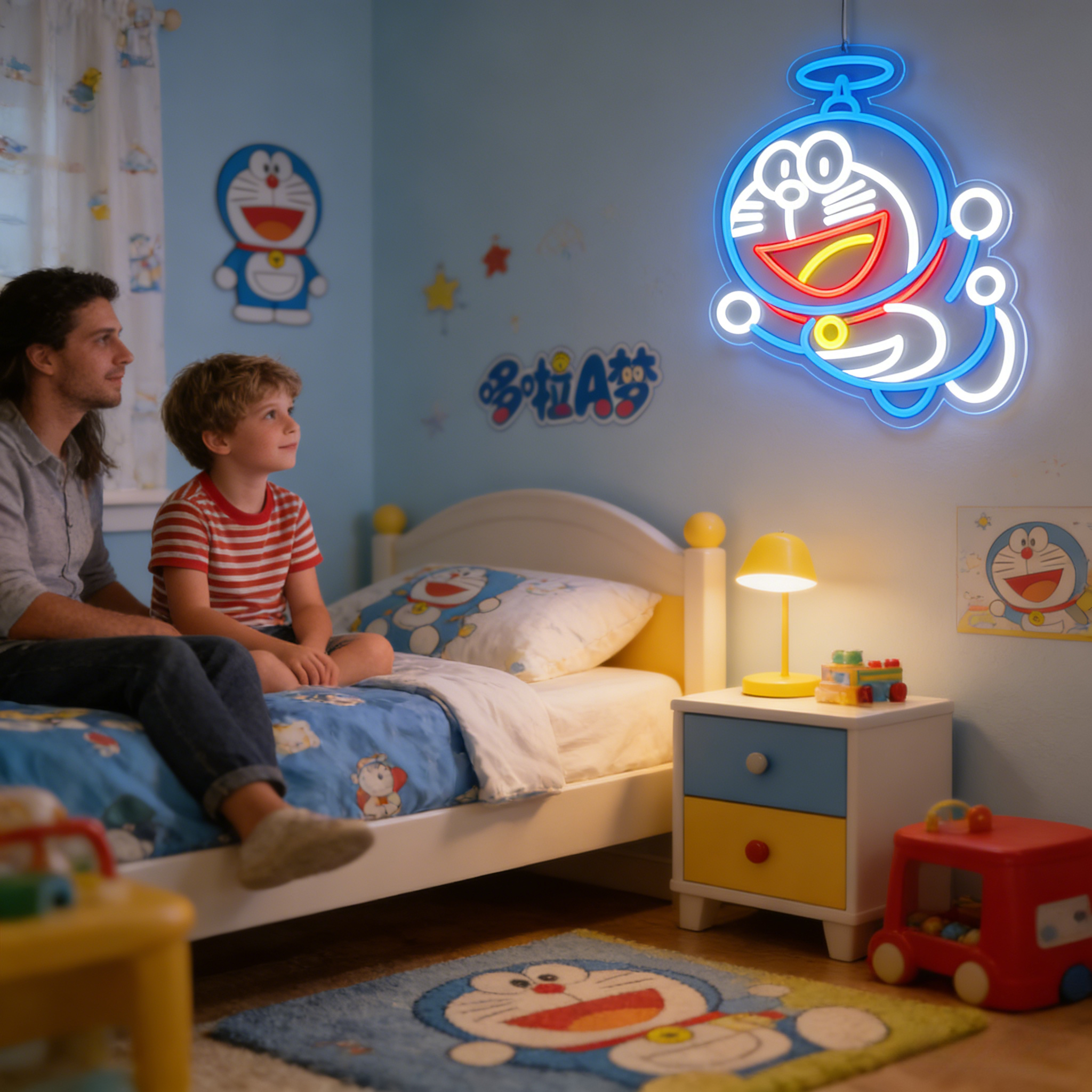 Doraemon Neon Sign LED USB Dim - مراجعة Gaming Accessories Decor وسعره